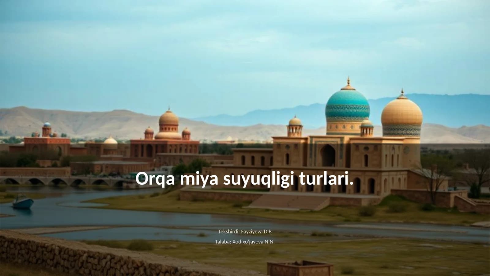 Orqa miya suyuqligi turlari