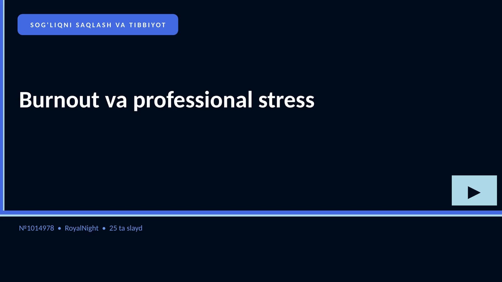 Burnout va professional stress