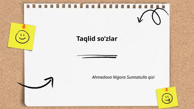 Taqlid so’zlar