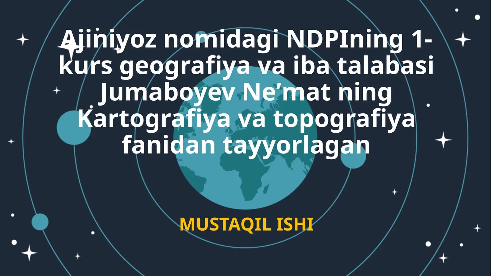 O’rtaasrlarda O’rta Osiyoda Kartografiya