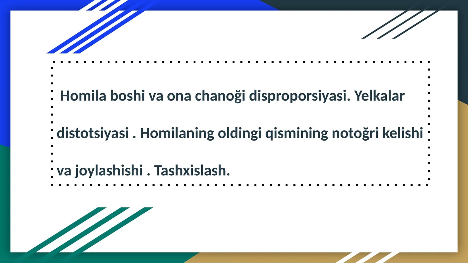 Chanoq bosh disproporsiyasi (CBD)