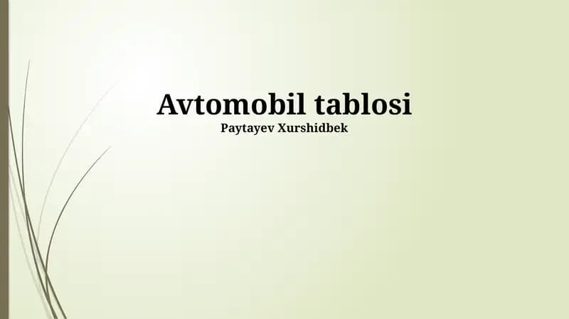 Avtomobil tablosi