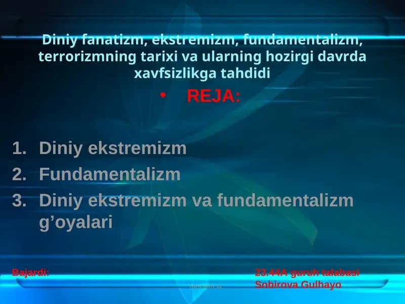 Diniy ekstremizm