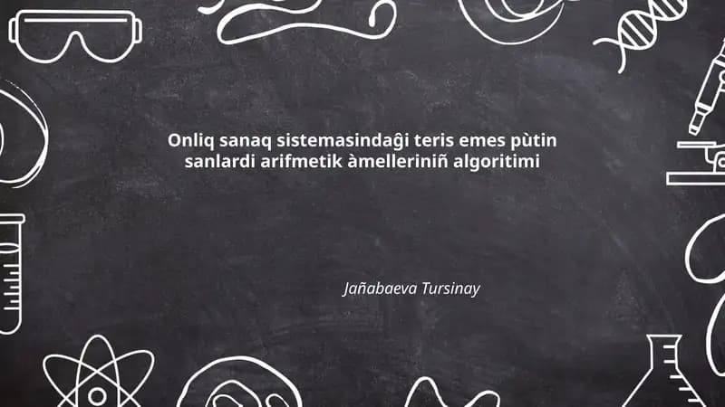 O'nlik sanoq sistemasida raqamlar