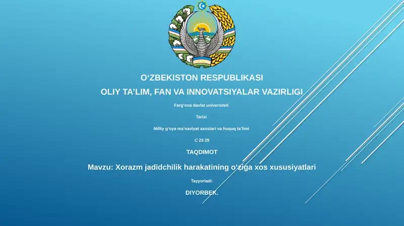 Xorazm jadidchilik harakatining oʻziga xos xususiyatlari