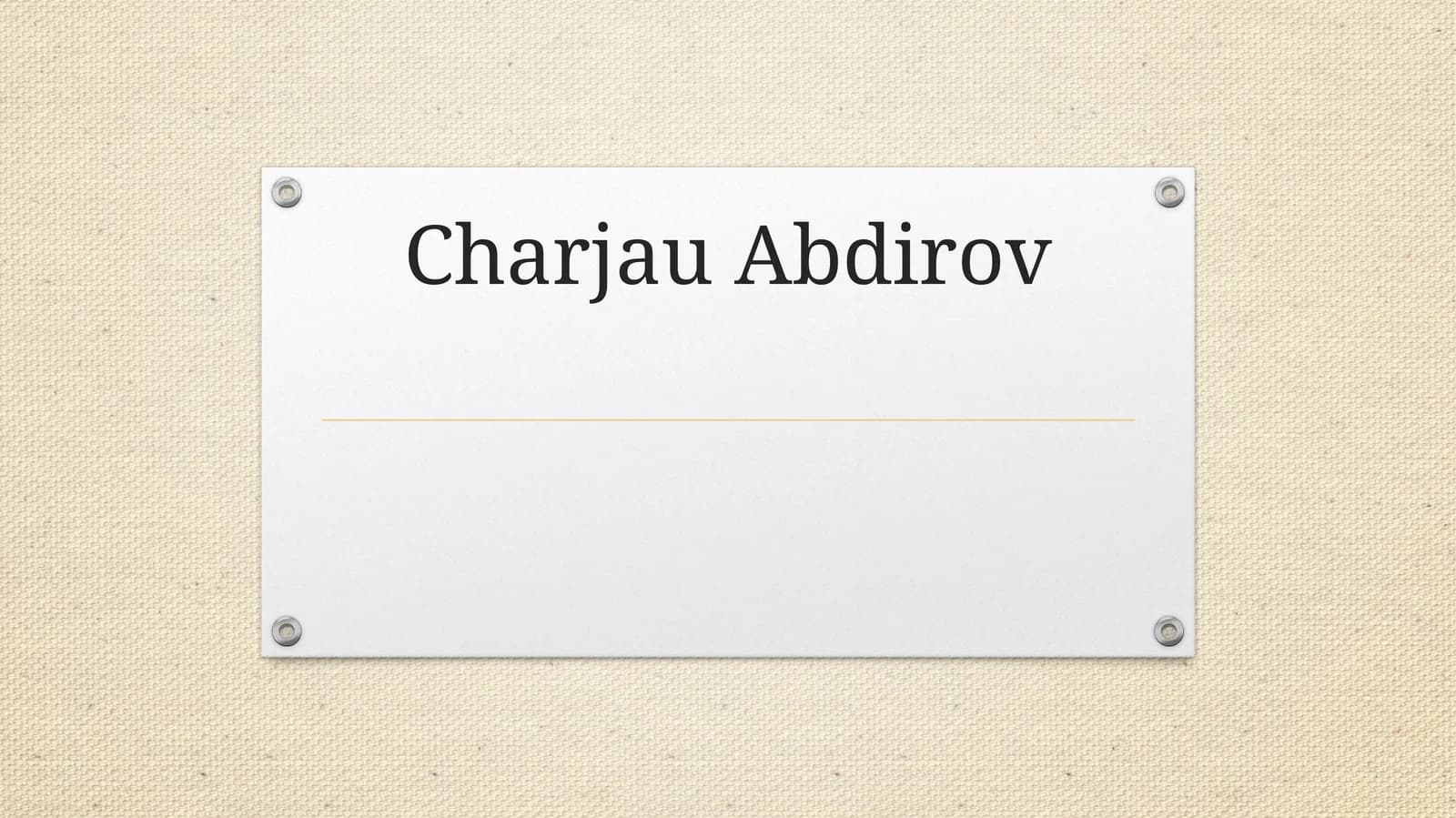 Charjau Abdirov