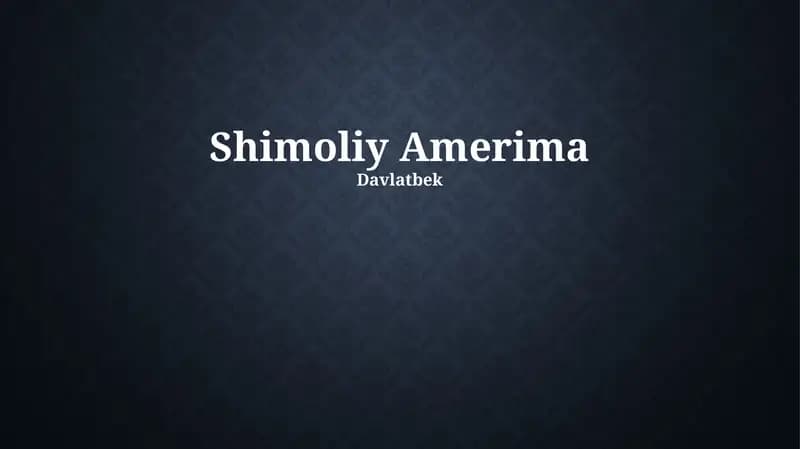 Shimoliy Amerimaning tarixi