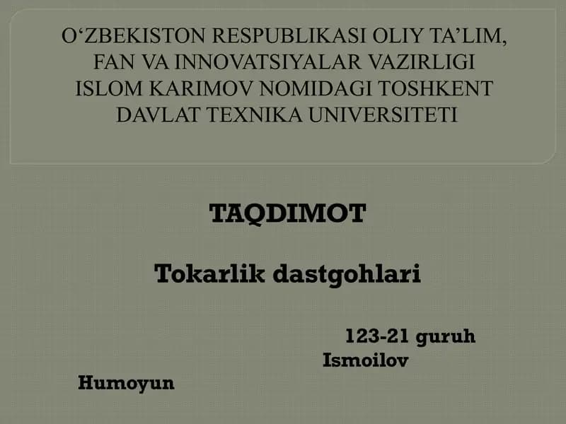 Tokarlik dastgohlari