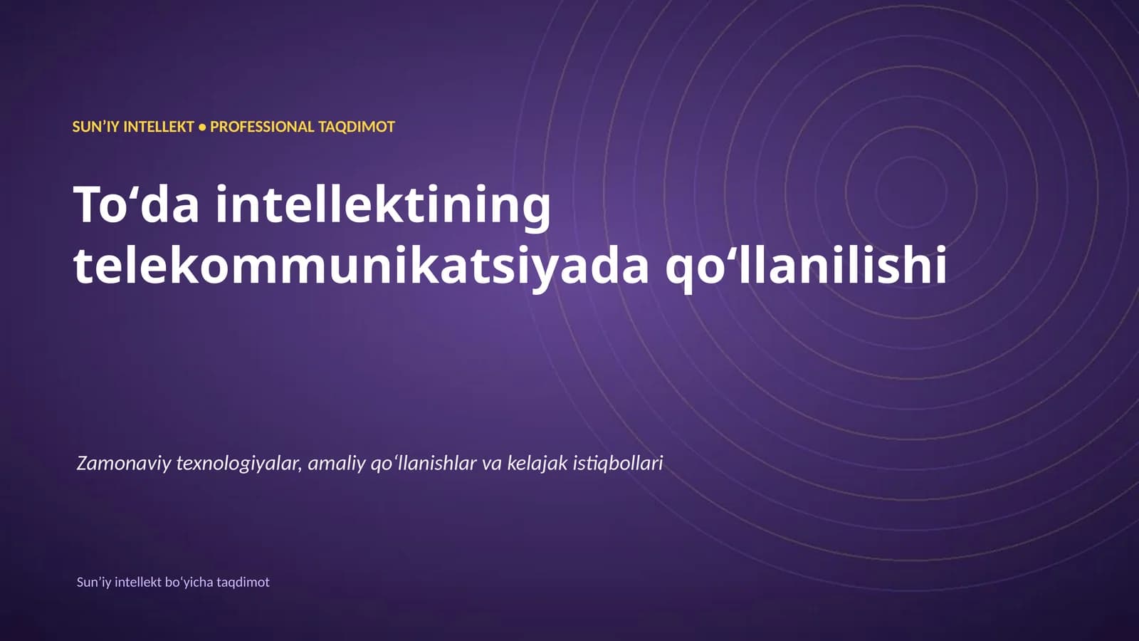 Sunʼiy intellekt boʻyicha taqdimot