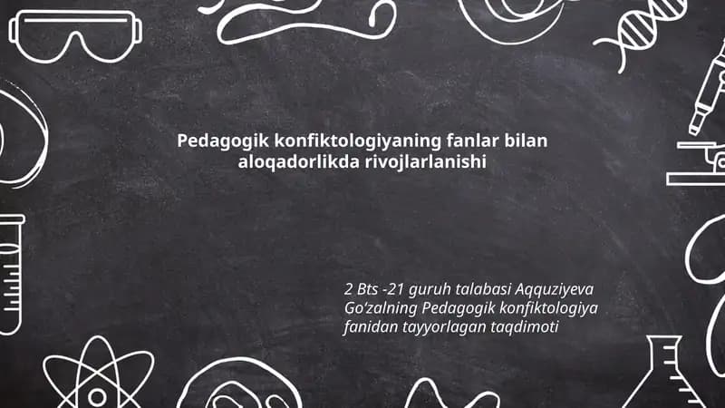Pedagogik konfiktologiyaning fanlar bilan aloqadorlikda rivojlarlanishi
