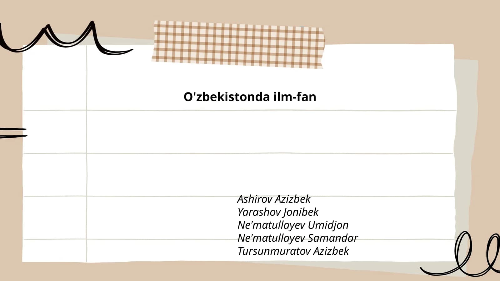 O'zbekistonda ilm-fan va texnologiya taraqqiyoti