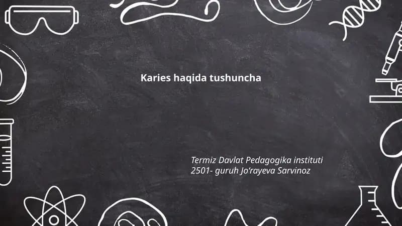 Karies haqida tushuncha