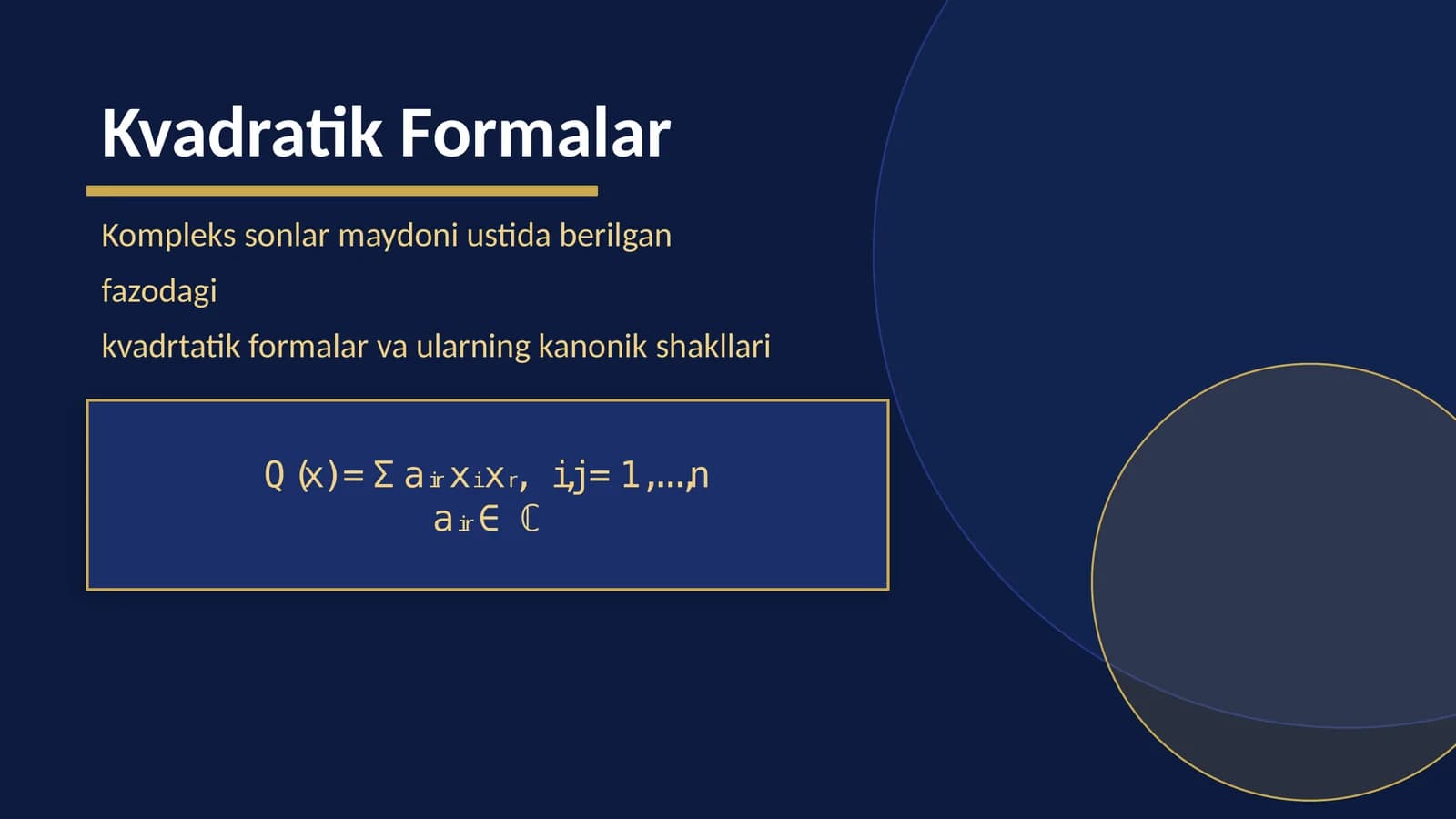 Kvadratik Formalar