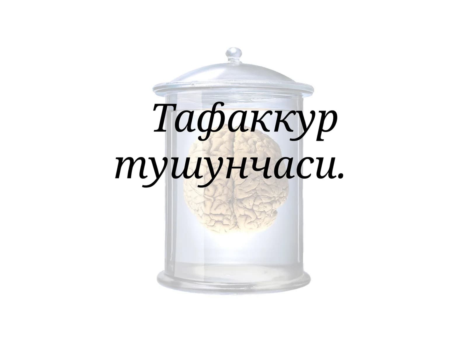 Тафаккур тушунчаси