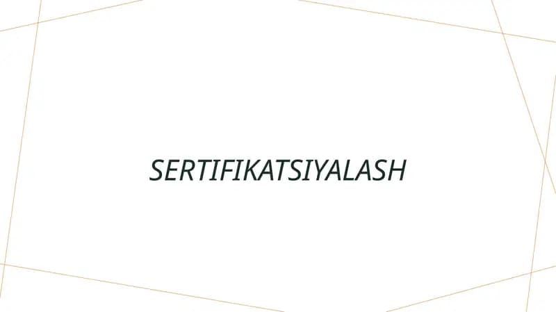 Sertifikatsiyalash