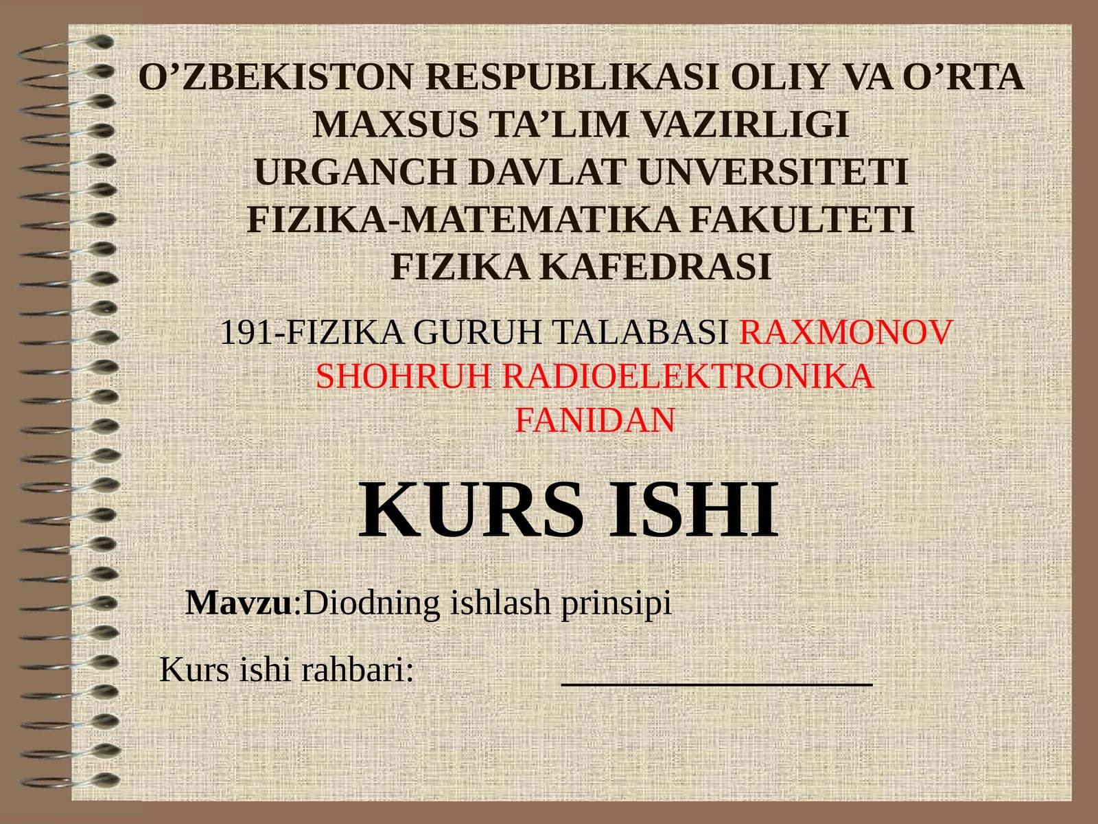 Diodningishlashprinsipi