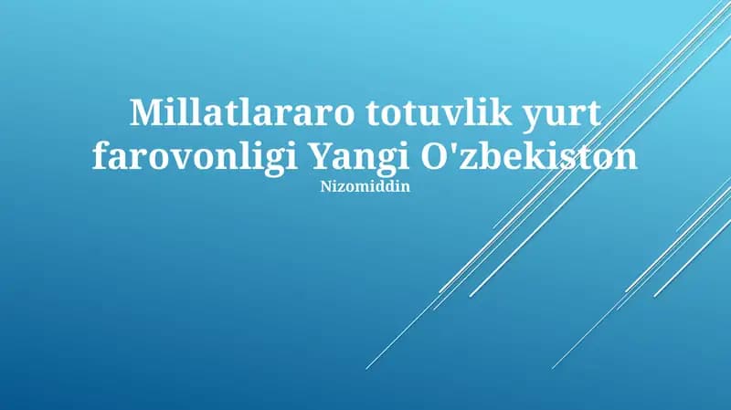 Yangi O'zbekiston
