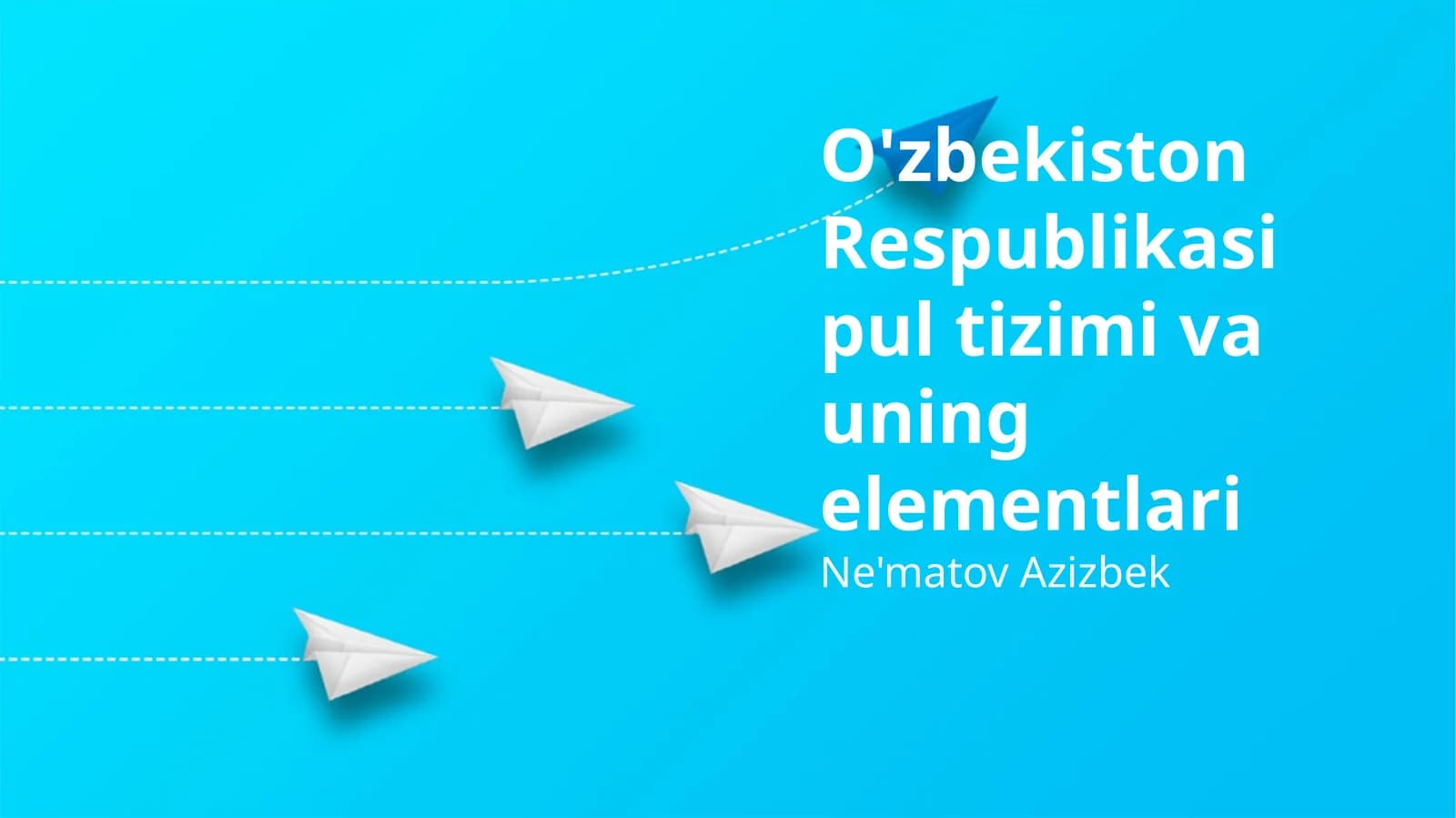 O'zbekiston Respublikasi pul tizimi va uning elementlari