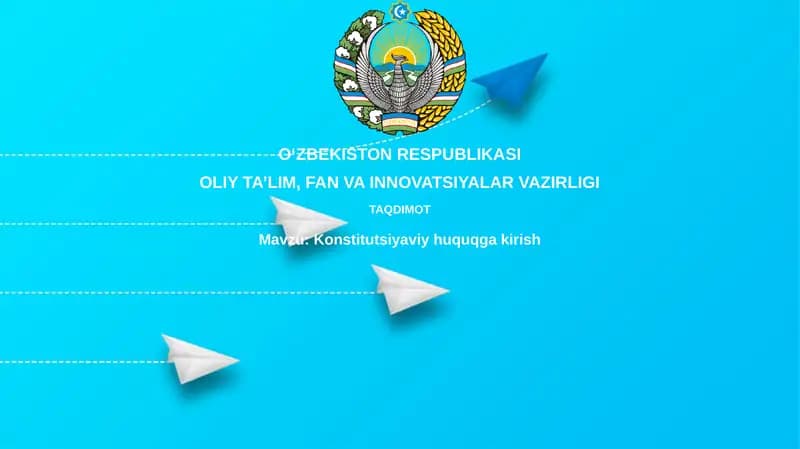 Konstitutsiyaviy huquqning mohiyati va asoslari