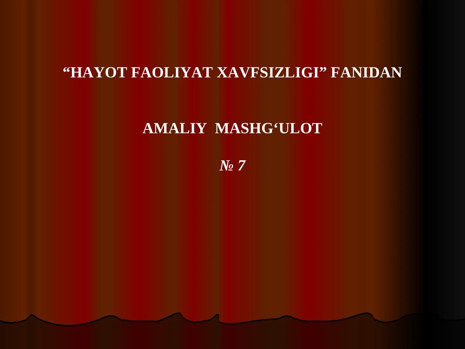 MUHITNING YORITILGANLIGINI ANIQLOVCHI ASBOBLAR BILAN TANISHISH