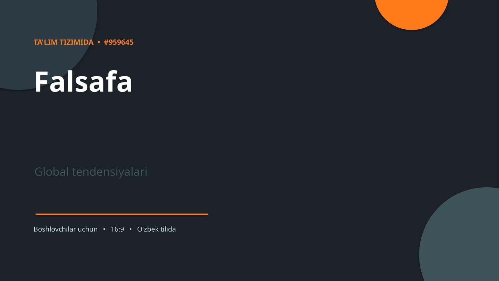 Global tendensiyalari