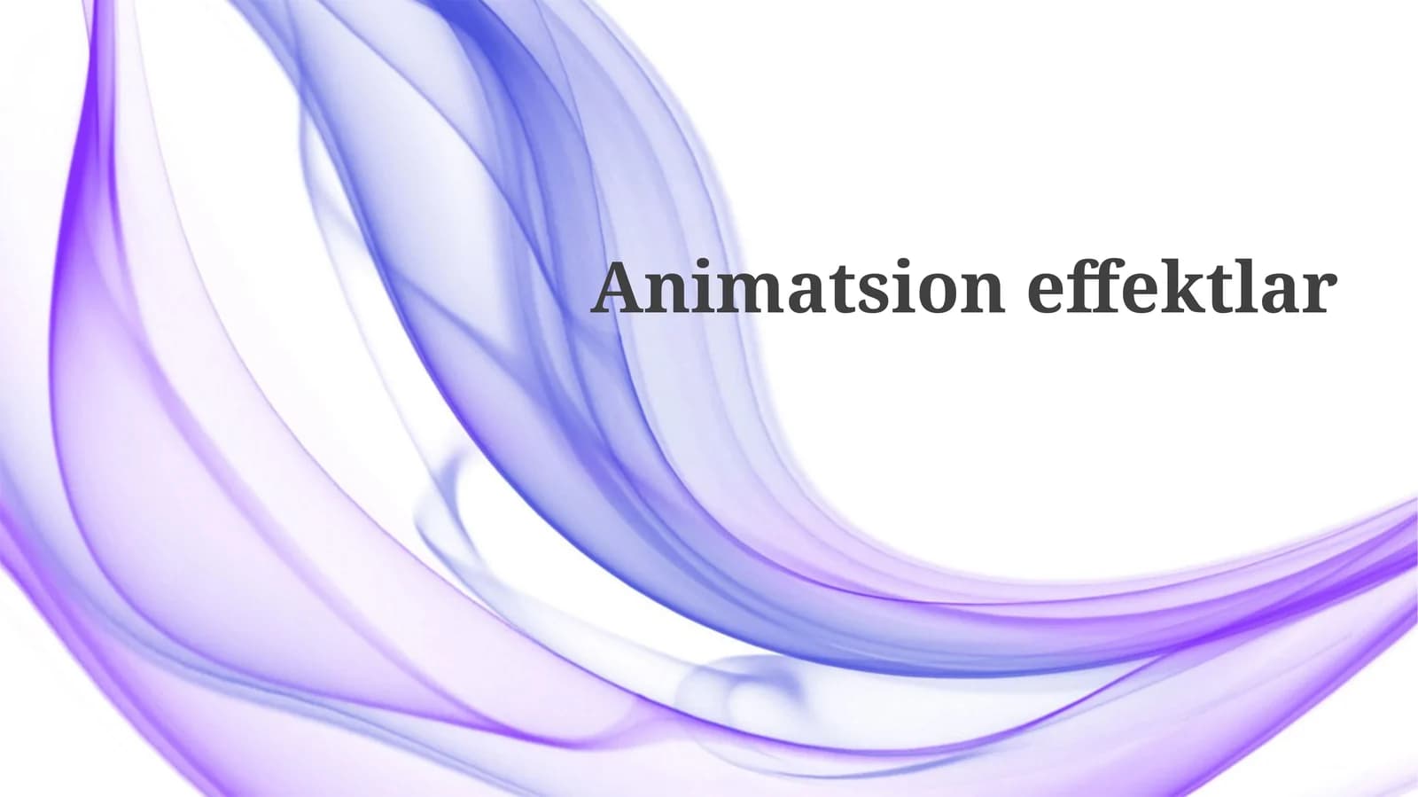 Animatsioneffektlar