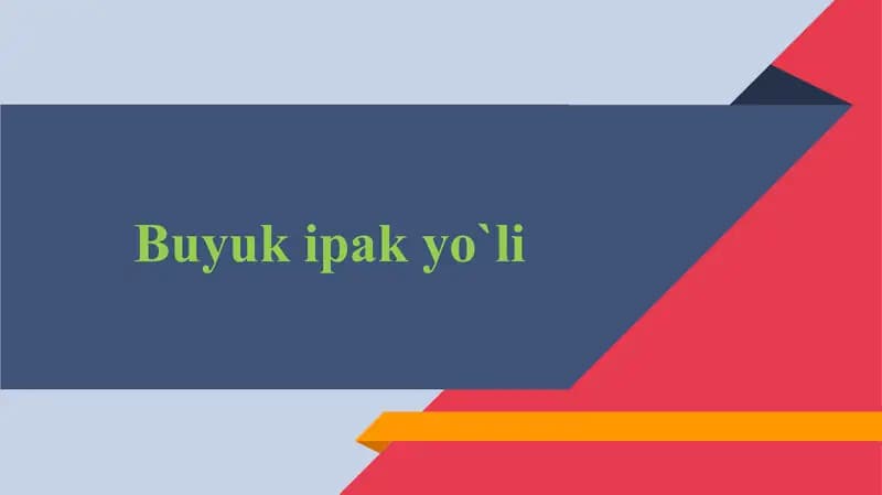 Buyuk ipak yo`li