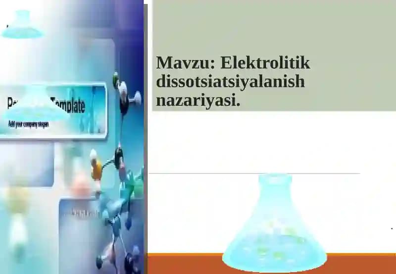 Elektrolitik dissotsiatsiyalanish nazariyasi
