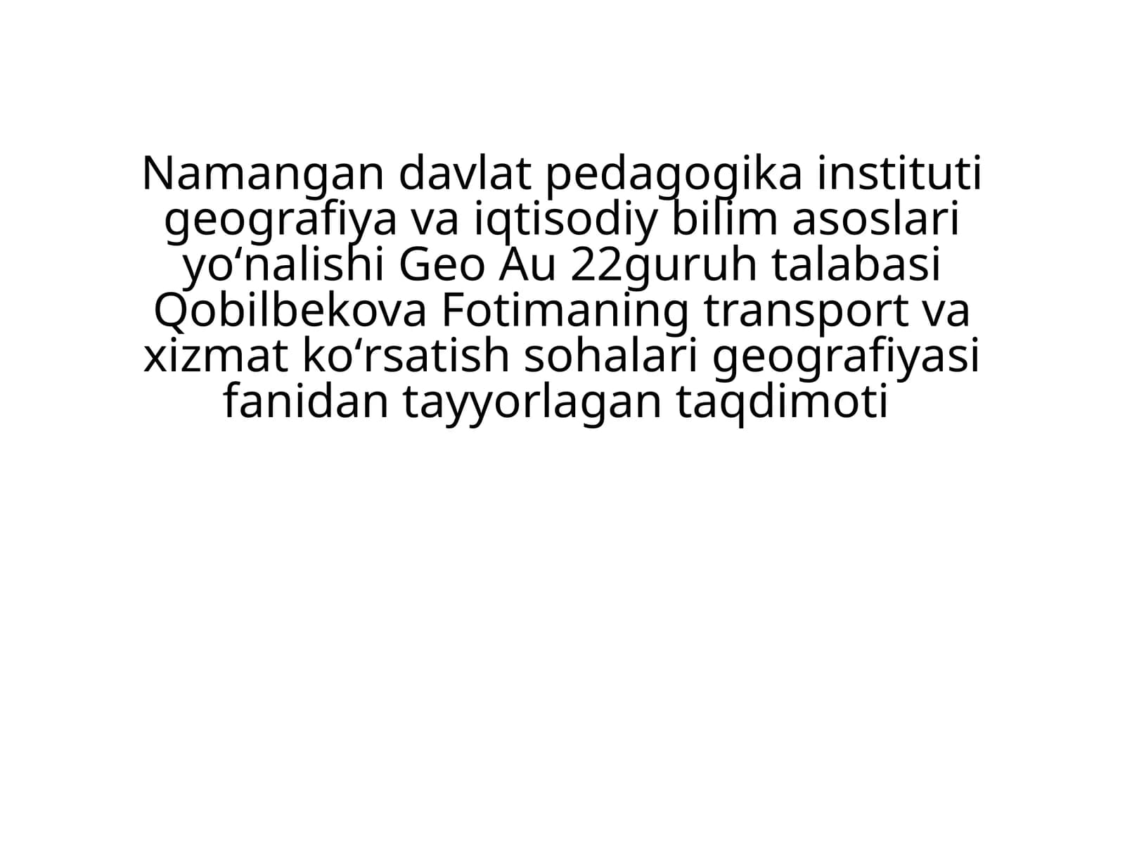 Tabiiy turizm markazlarining rivojlanishi
