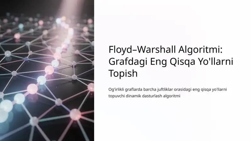 Floyd–Warshall Algoritmi