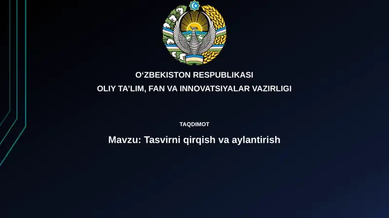 Kesish va aylantirish asoslari va usullari
