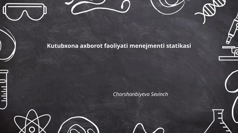 Kutubxona axborot faoliyati menejmenti statikasi