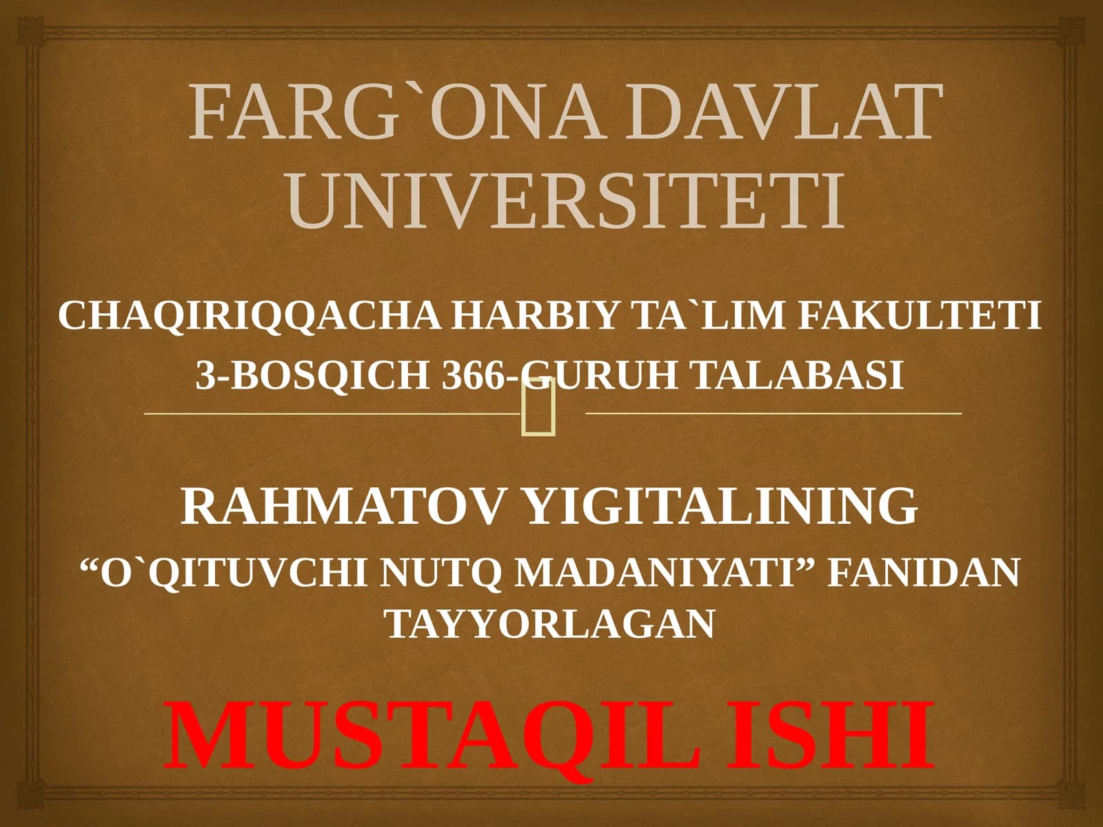 O`QITUVCHI NUTQ MADANIYATI