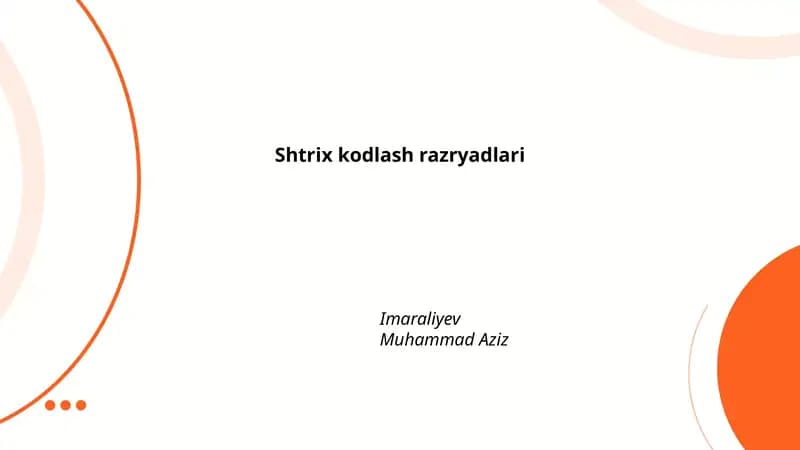 Shtrix kodlash razryadlari