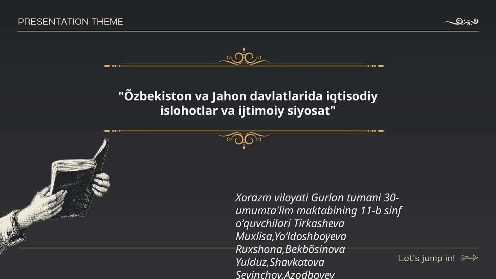 Õzbekiston va Jahon davlatlarida iqtisodiy islohotlar va ijtimoiy siyosat