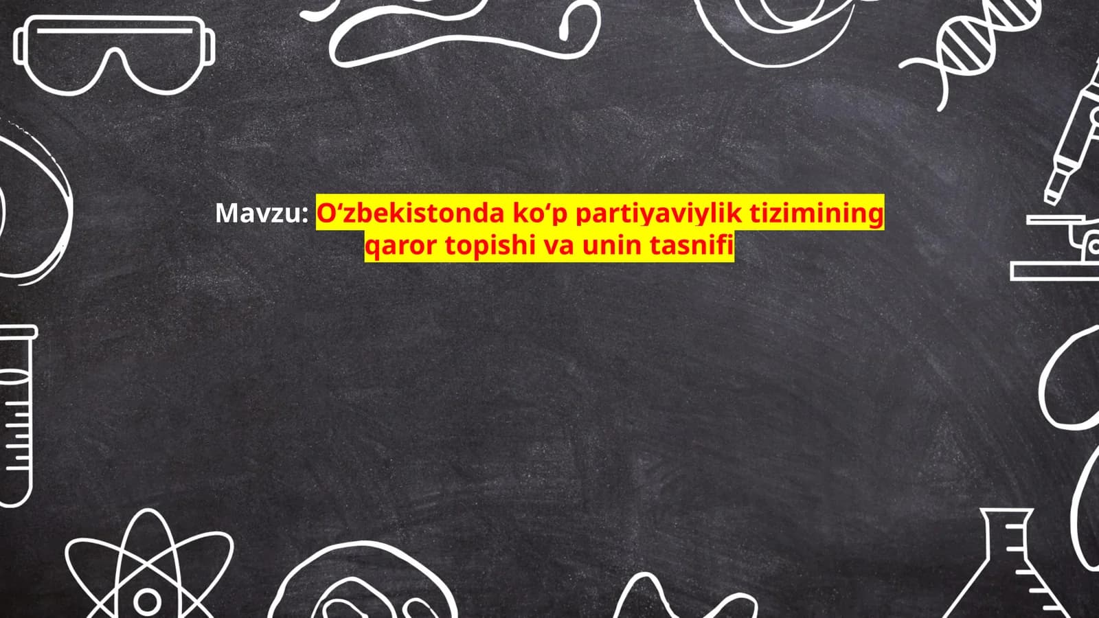 Oʻzbekistonda koʻp partiyaviylik tizimining qaror topishi va unin tasnifi