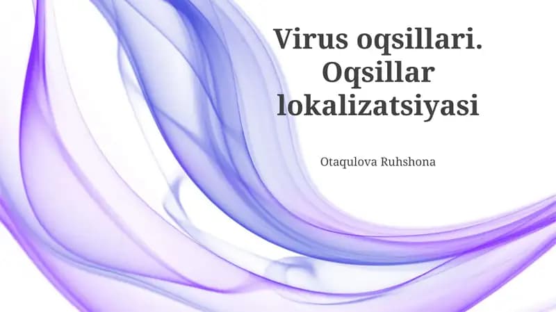 Virus oqsillari. Oqsillar lokalizatsiyasi