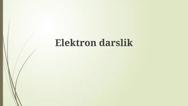 Elektrondarslik
