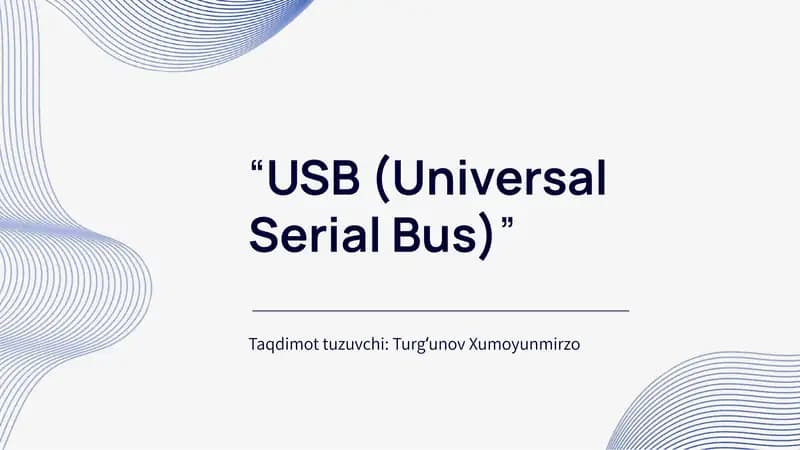 USB (Universal Serial Bus)