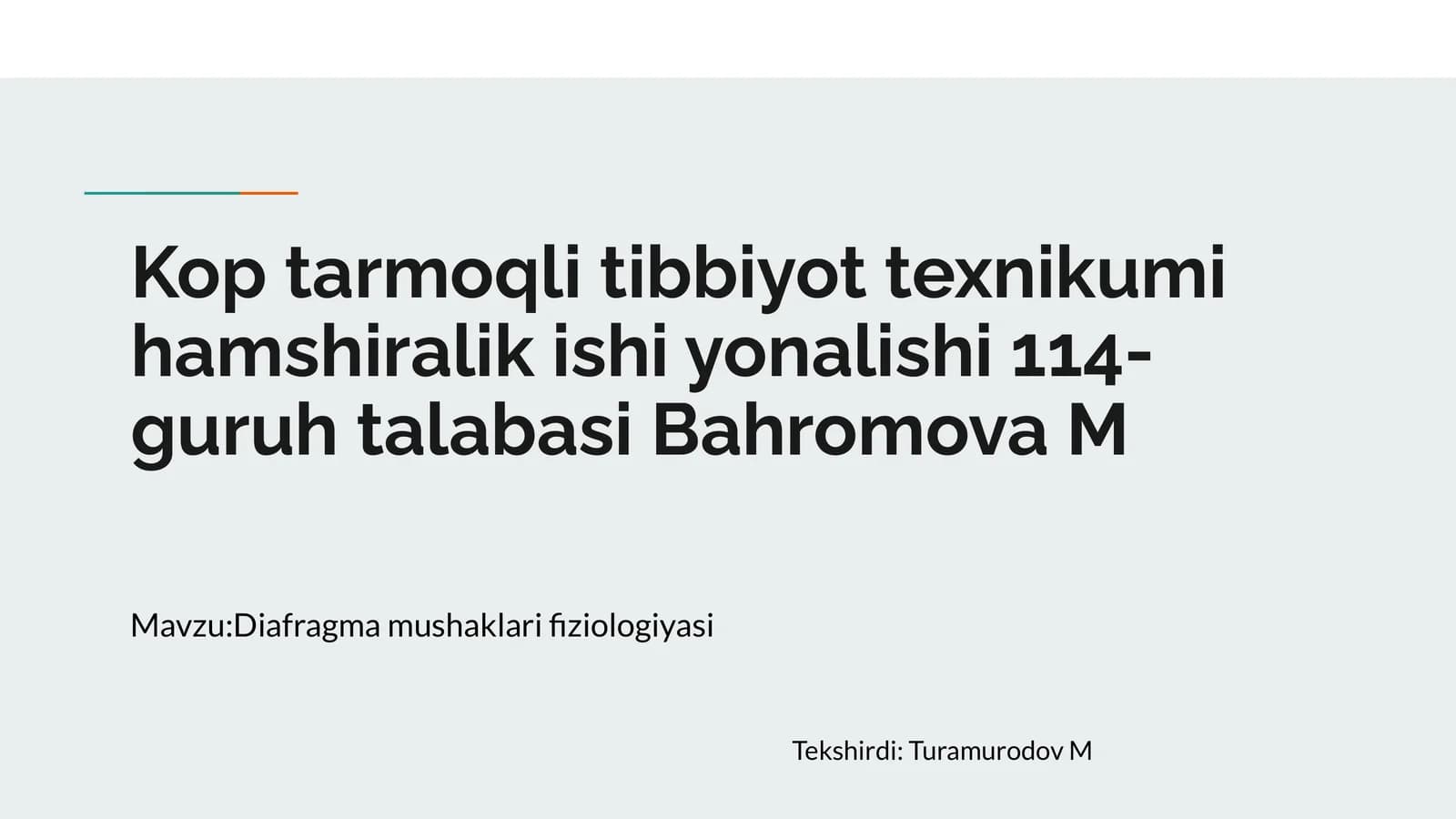 Diafragma mushaklari fiziologiyasi