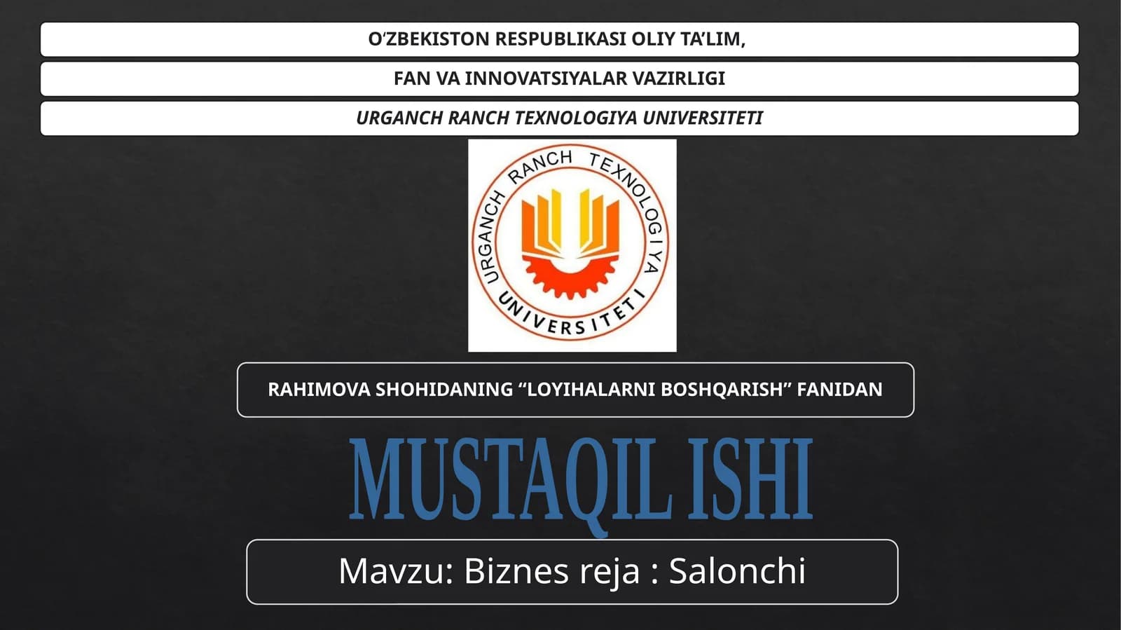 Go'zallik salonini tashkil etish biznes rejasi