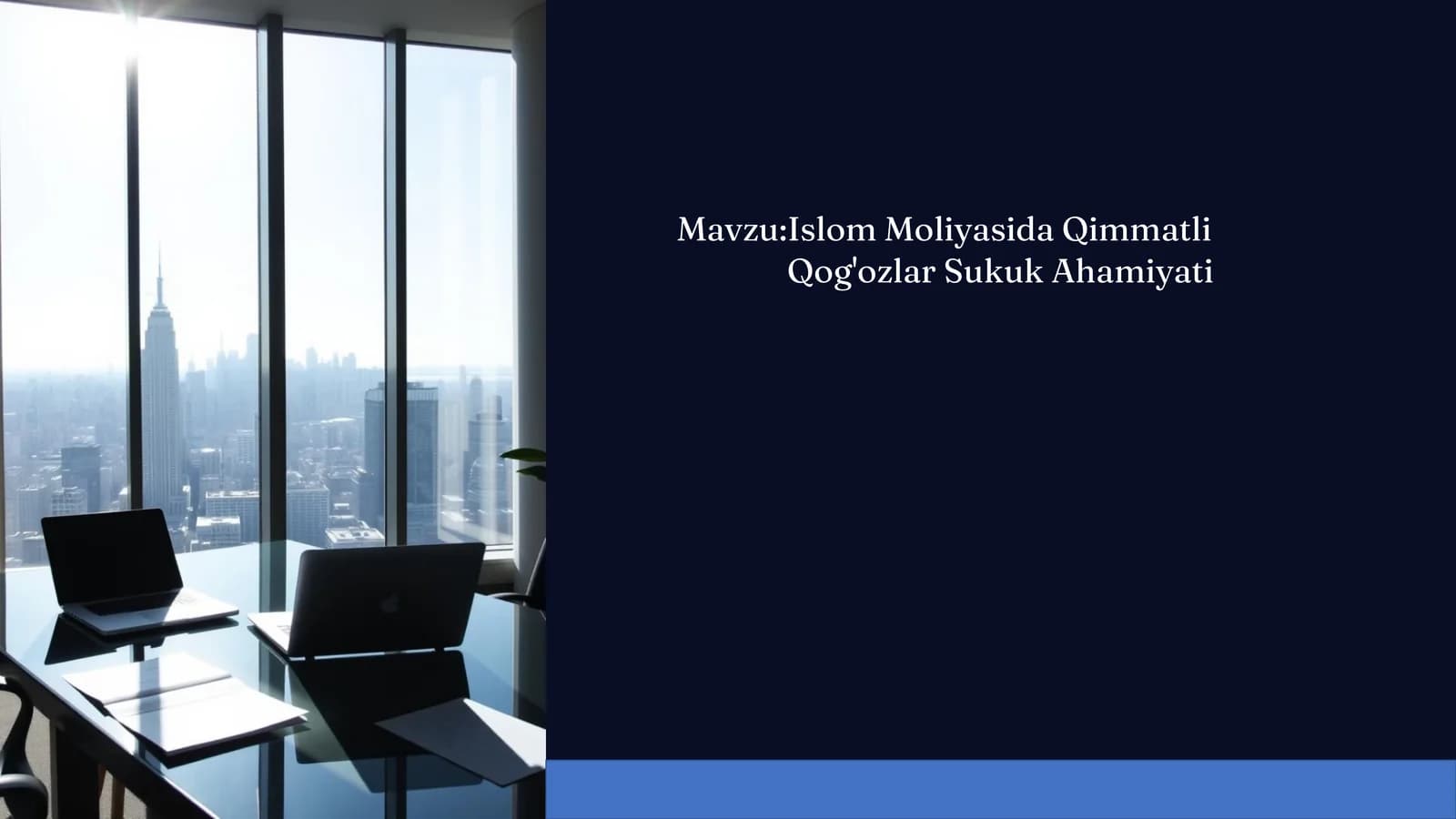 Islom Moliyasida Qimmatli Qog'ozlar Sukuk Ahamiyati