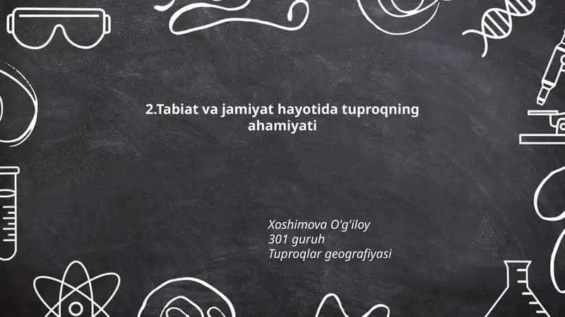 Tuproqning hosildorlikka ta'siri