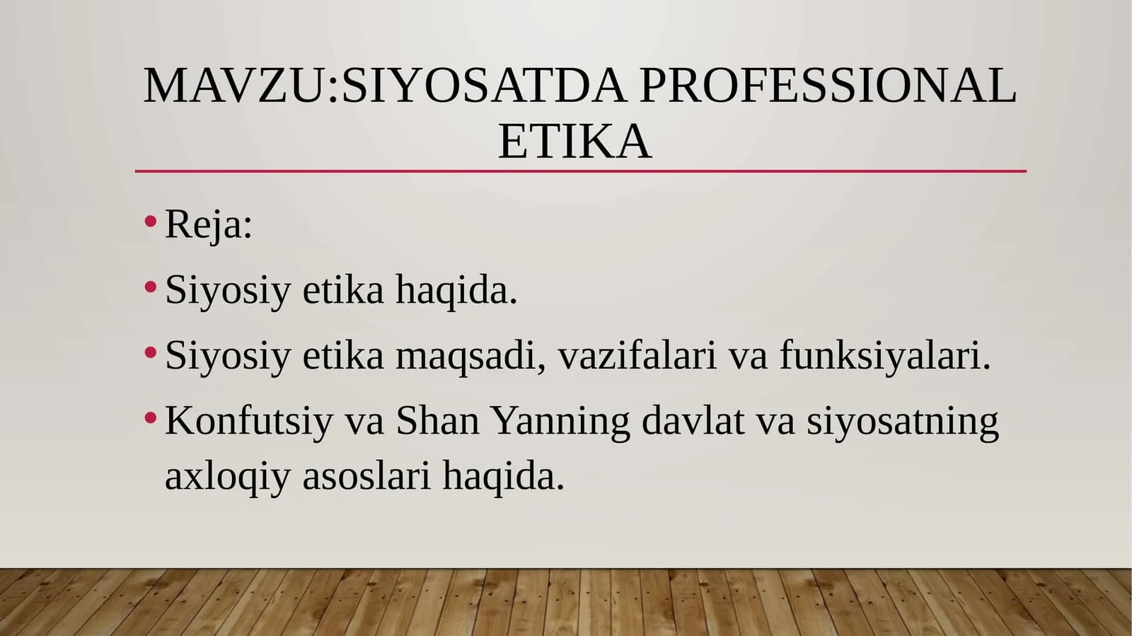 Siyosatda professional etika