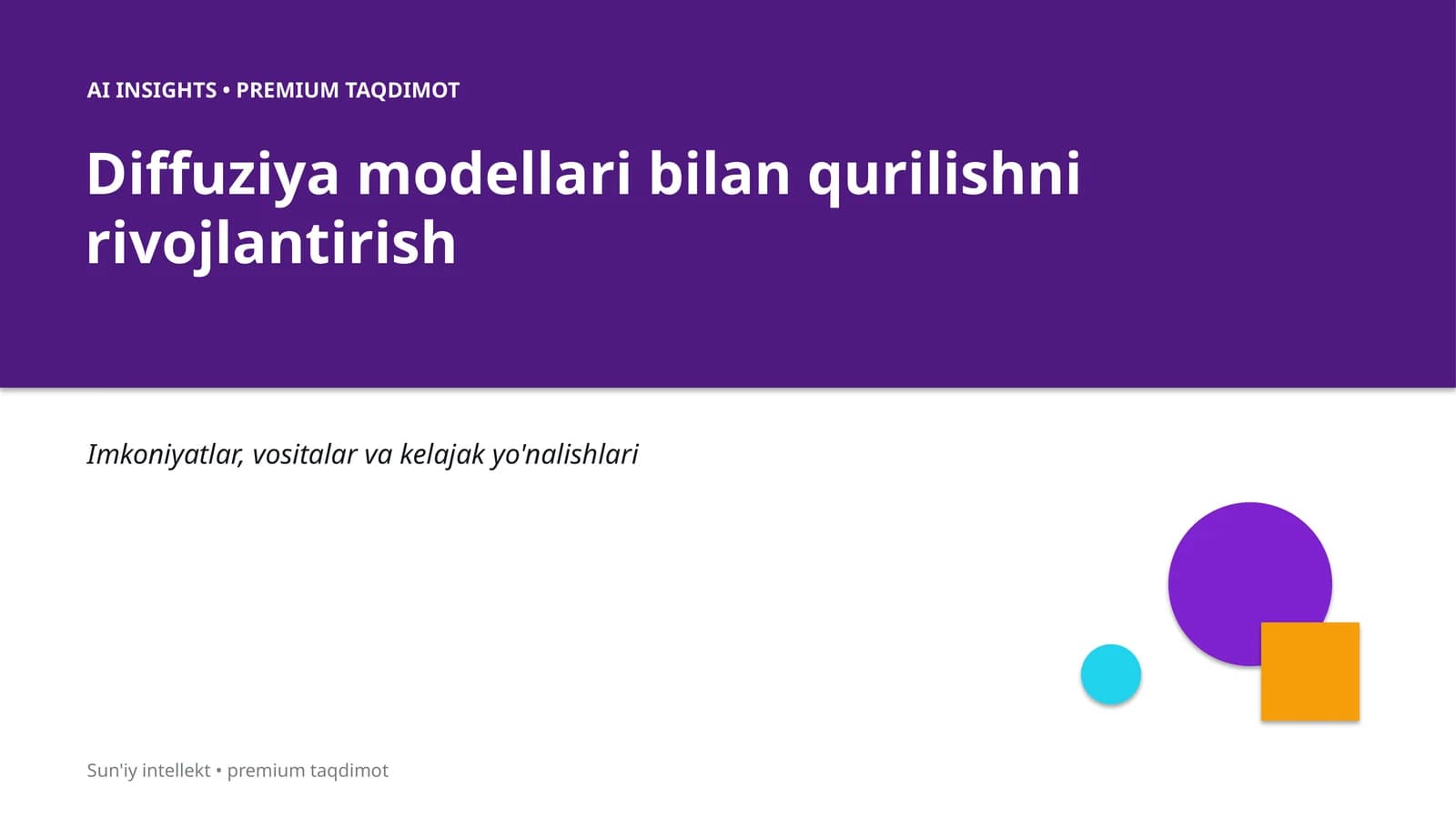 AI INSIGHTS • PREMIUM TAQDIMOT