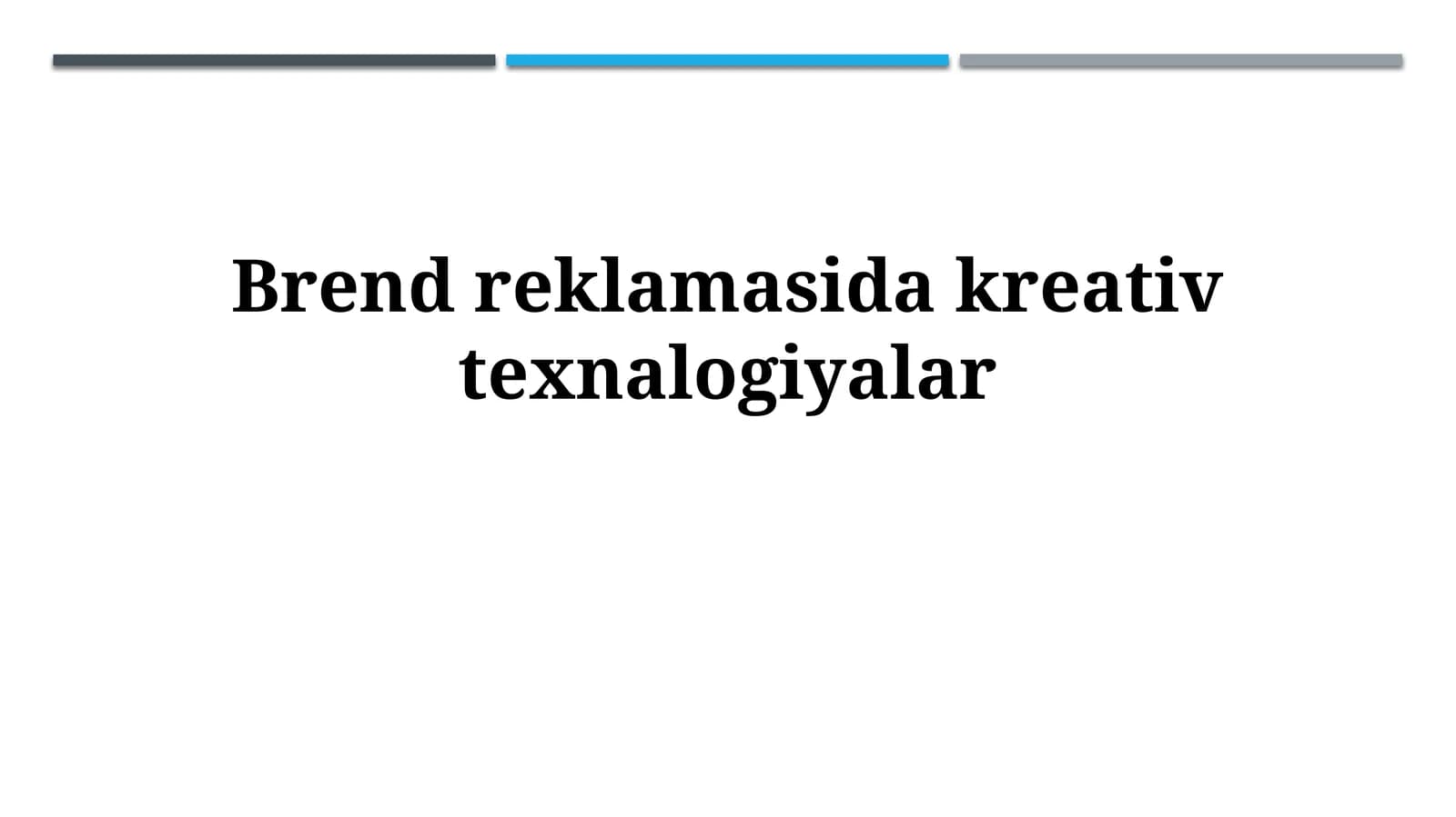 Ijodiy texnologiyalar brend reklamasida: Asosiy tushunchalar va imkoniyatlar