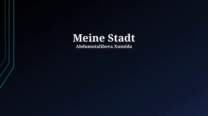 Meine Stadt