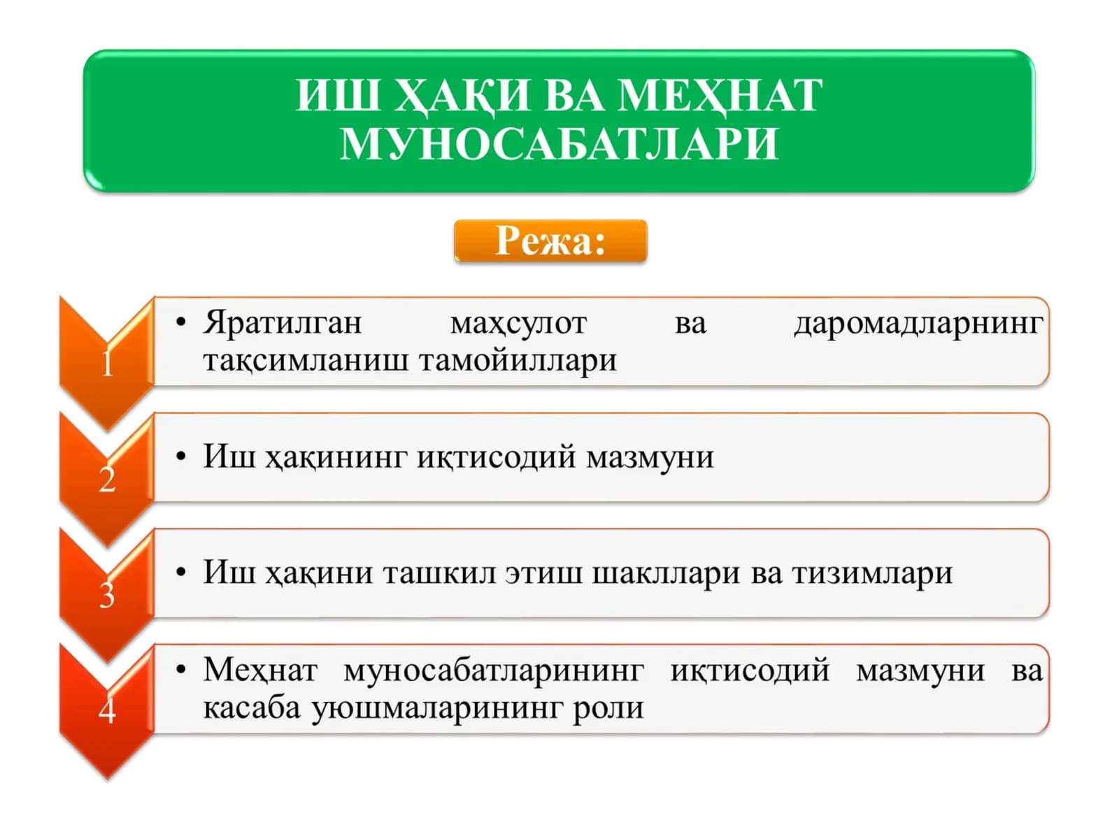 Ишлаб чиқарилган маҳсулотнинг тақсимланиш тамойиллари бўйича турлича назариялар