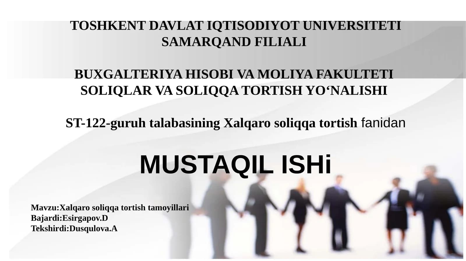 Xalqaro soliqqa tortish tamoyillari