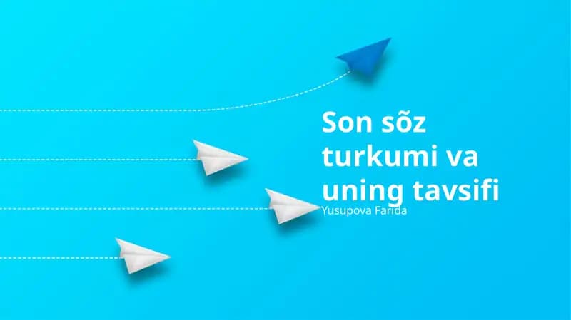 So'nggi So'z Toifasi Ta'rifi